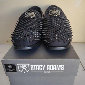 Stacy Adams Black Studded Dress Shoes Size 8.5 Mens